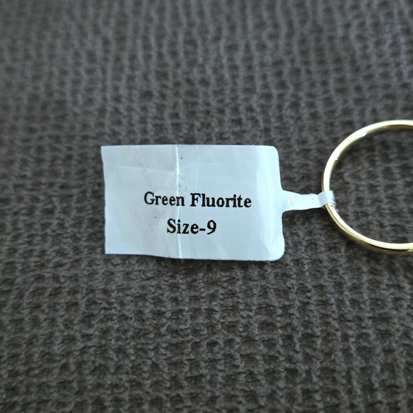 Shivam Green💚 Flourite Teardrop💧 with White Topaz Ring💍 - NWT - Picture 8 of 16